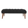 Recamier Rubi 1,20m Corino Preto - Dominic Decor - 1