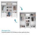 Ver imagem 5 de Guarda-Roupa Casal Ripado 6 Portas com Espelho 6 Gavetas 100% MDF 230cm Magnólia Espresso Móveis Branco/Cinamomo