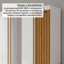 Ver mais imagens de Guarda-Roupa Casal Ripado 6 Portas com Espelho 6 Gavetas 100% MDF 230cm Magnólia Espresso Móveis Branco/Cinamomo