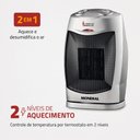Ver imagem 2 de Aquecedor a Ar Mondial Termo Ceramic A-05 Portátil 1500w Preto/prata 220v