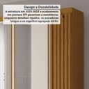 Ver mais imagens de Guarda-Roupa Casal Ripado 6 Portas com Espelho 6 Gavetas 100% MDF 230cm Magnólia Espresso Móveis Off White/Cinamomo