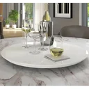 Ver imagem 1 de Prato Bandeja Giratória Sobrepo Centro Mesa Mdf Laqueado com Vidro Fixo 60cm