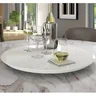Prato Bandeja Giratória Sobrepo Centro Mesa Mdf Laqueado com Vidro Fixo 60cm - 1
