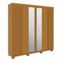 Ver imagem 2 de Guarda-Roupa Casal 6 Portas Ripado 6 Gavetas com Espelho 100% MDF 230cm Espresso Móveis Marrom/Cinamomo