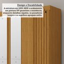 Ver mais imagens de Guarda-roupa Casal 230,10cm 6 Portas Ripado 6 Gavetas com Espelho 100% Mdf Magnólia Espresso Móveis