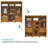 Guarda-roupa Casal 230,10cm 6 Portas Ripado 6 Gavetas com Espelho 100% Mdf Magnólia Espresso Móveis - 5