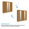 Guarda-roupa Casal 230,10cm 6 Portas Ripado 6 Gavetas com Espelho 100% Mdf Magnólia Espresso Móveis - 4