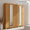 Guarda-roupa Casal 230,10cm 6 Portas Ripado 6 Gavetas com Espelho 100% Mdf Magnólia Espresso Móveis - 7