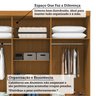 Guarda-roupa Casal 230,10cm 6 Portas Ripado 6 Gavetas com Espelho 100% Mdf Magnólia Espresso Móveis - 9