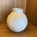 Ver imagem 3 de Vaso em Cerâmica Bojudo Decorativo Bege para Arranjos Médio