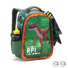 Kit Mochila Dinossauro Escolar Infantil Costas Com Lancheira + Estojo + Garrafinha:VERDE - 1