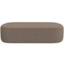 Ver mais imagens de Cabeceira Cama Box Casal 195cm Lanna com Puff Recamier Doha W01 Bouclê Bege - Lyam Decor