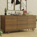 Ver imagem 2 de Buffet Aparador Madesa 7014 com 3 Gavetas e 2 Portas com Pés Rustic Cor:Rustic