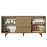Buffet Aparador Madesa 7014 com 3 Gavetas e 2 Portas com Pés Rustic Cor:Rustic - 4