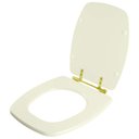 Ver imagem 2 de Assento Sanitário Stylus Pergamon para Louça Celite com Ferragem Dourada