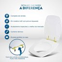 Ver imagem 5 de Assento Sanitário Stylus Pergamon para Louça Celite com Ferragem Dourada