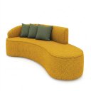 Ver imagem 2 de Sofá 2 Lugares Orgânico 220cm Morgan Napoli Impermeável Amarelo/verde D03 - D'rossi