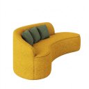 Ver imagem 3 de Sofá 2 Lugares Orgânico 220cm Morgan Napoli Impermeável Amarelo/verde D03 - D'rossi
