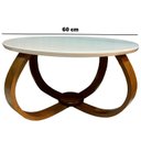 Ver imagem 3 de Mesa de Centro Bella 60x35 (pé Cebola) Vidro