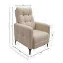 Ver imagem 2 de Poltrona Reclinável Fit 1 Estagio Bouclê Natural Matrix Cor:chenile Prime Bege