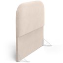 Ver imagem 2 de Cabeceira Cama Box Queen 160cm Orgânica Lanna W01 Suede Bege - Lyam Decor