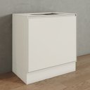 Ver imagem 1 de Balcão 02 Portas 80cm 100% MDF com Tampo Fineze Bege/Areia HP
