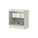 Ver imagem 5 de Balcão 02 Portas 80cm 100% MDF com Tampo Fineze Bege/Areia HP