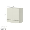 Ver imagem 4 de Balcão 02 Portas 80cm 100% MDF com Tampo Fineze Bege/Areia HP