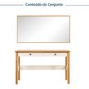 Ver imagem 2 de Penteadeira com Espelho 120 cm Ananda CabeCasa MadeiraOriginals Branco/Off-White/Mel