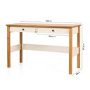 Ver imagem 4 de Penteadeira com Espelho 120 cm Ananda CabeCasa MadeiraOriginals Branco/Off-White/Mel