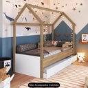 Ver imagem 2 de Cama Infantil Casinha com Auxiliar Infix C06 Aveiro/branco - Mpozenato