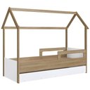 Ver imagem 1 de Cama Infantil Casinha com Auxiliar Infix C06 Aveiro/branco - Mpozenato
