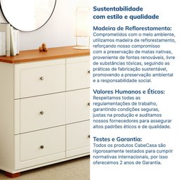 Cômoda 6 Gavetas Ananda CabeCasa MadeiraMadeira - 6