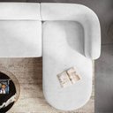 Ver imagem 6 de Sofá Modular 4 Lugares Bouclé Branco Celinne Luxuoso 265cm