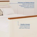Ver imagem 4 de Cama Solteiro Ananda CabeCasa MadeiraOriginals Branco/Off-White/Mel