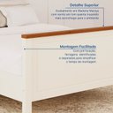 Ver imagem 5 de Cama Solteiro Ananda CabeCasa MadeiraOriginals Branco/Off-White/Mel