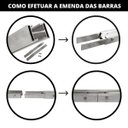 Ver imagem 3 de Perfil Barra Trilho + Par de Emenda Fixador Placa Painel Solar Alumínio 1,20 Metros | Perfil Master