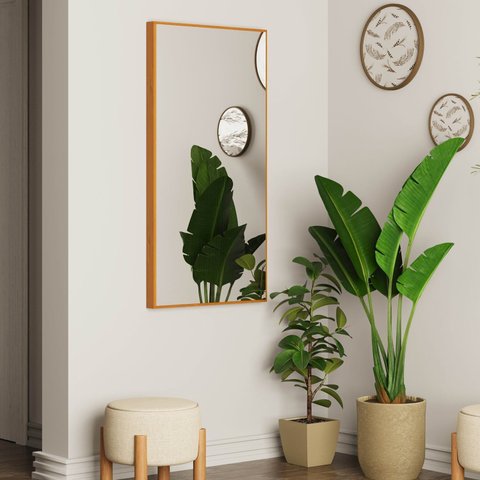 Espelho Decorativo Retangular 120x61cm Ananda CabeCasa MadeiraOriginals