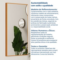 Espelho Decorativo Retangular 120x61cm Ananda CabeCasa MadeiraMadeira - 7