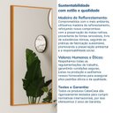 Ver mais imagens de Espelho Decorativo Retangular 120x61cm Ananda CabeCasa MadeiraOriginals