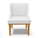Ver imagem 3 de Kit 02 Cadeiras de Jantar Liz Corino Branco Base Fixa Madeira Castanho - D’Rossi