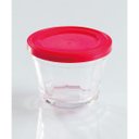 Ver imagem 4 de Kit 6 Potes Americanos Tigelas Pequenas de Vidro 150ml Marinex com Tampa Plástica Colorida