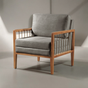 Ver imagem 1 de Poltrona Decorativa Gael Madeira Maciça