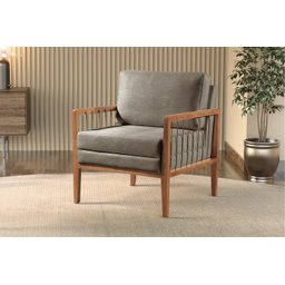 Poltrona Decorativa Gael Madeira Maciça - 5