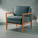 Ver imagem 1 de Poltrona Decorativa Gael Madeira Maciça