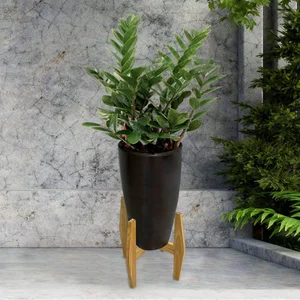 Porta Vaso de Madeira Natural Requinte 50 Cm