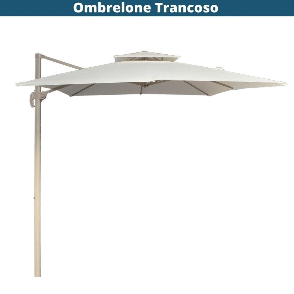 Ombrelone Lateral Tulum Trancoso Tulum Fratini 300 Cm Aluminio Fendi Capa Poliéster Base Lateral Hdp - 2