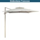 Ver imagem 2 de Ombrelone Lateral Tulum Trancoso Tulum Fratini 300 Cm Aluminio Fendi Capa Poliéster Base Lateral Hdp