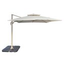 Ver imagem 1 de Ombrelone Lateral Tulum Trancoso Tulum Fratini 300 Cm Aluminio Fendi Capa Poliéster Base Lateral Hdp