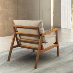 Poltrona Decorativa Madeira Maciça Bia Luxo - 9